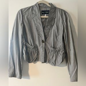 Armani Jeans Cropped Jacket 40/6 Italy; Like New!